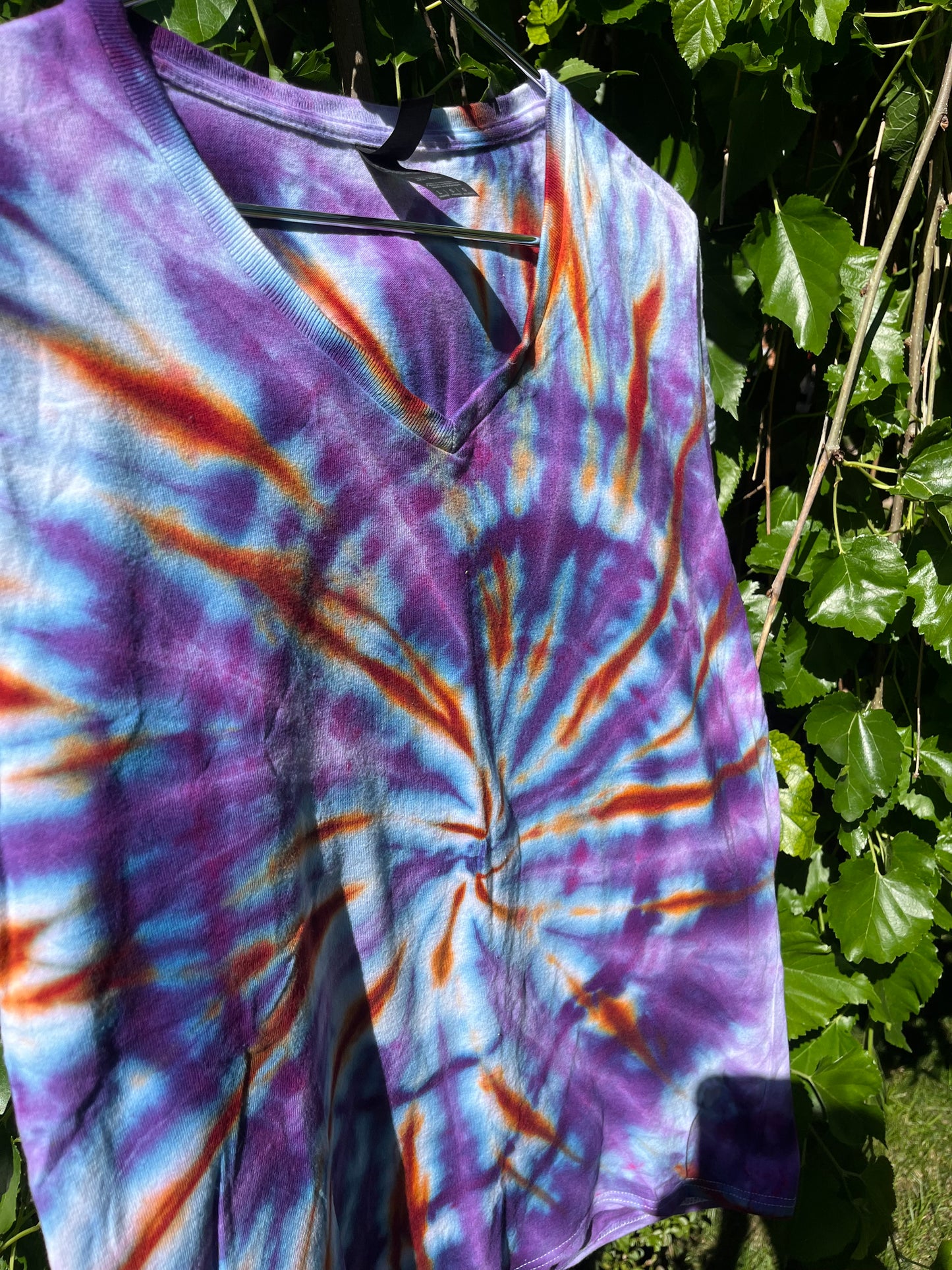 Large - Fluorescent Purple Spiral