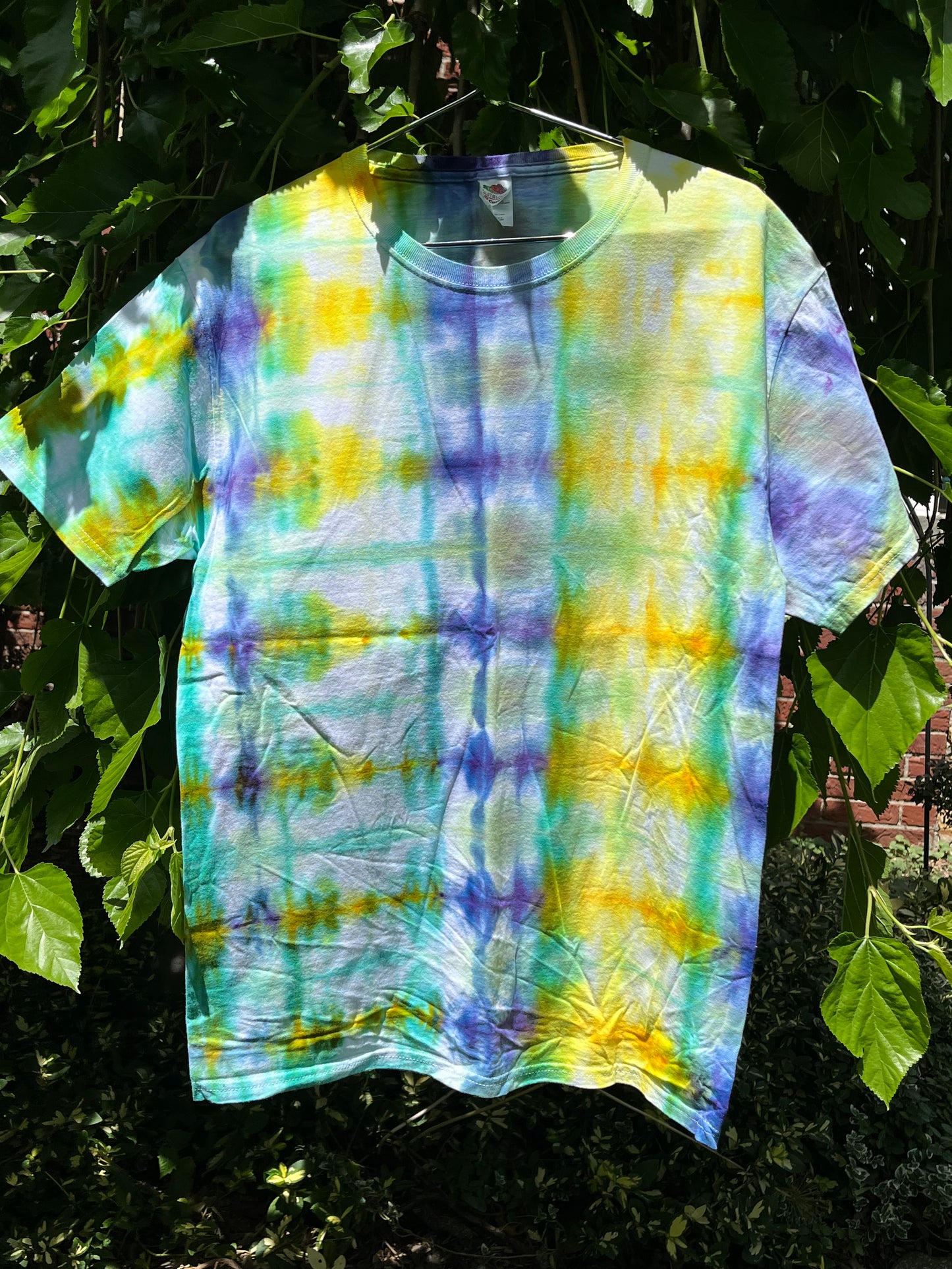 Medium - Yellow and purple Shibori