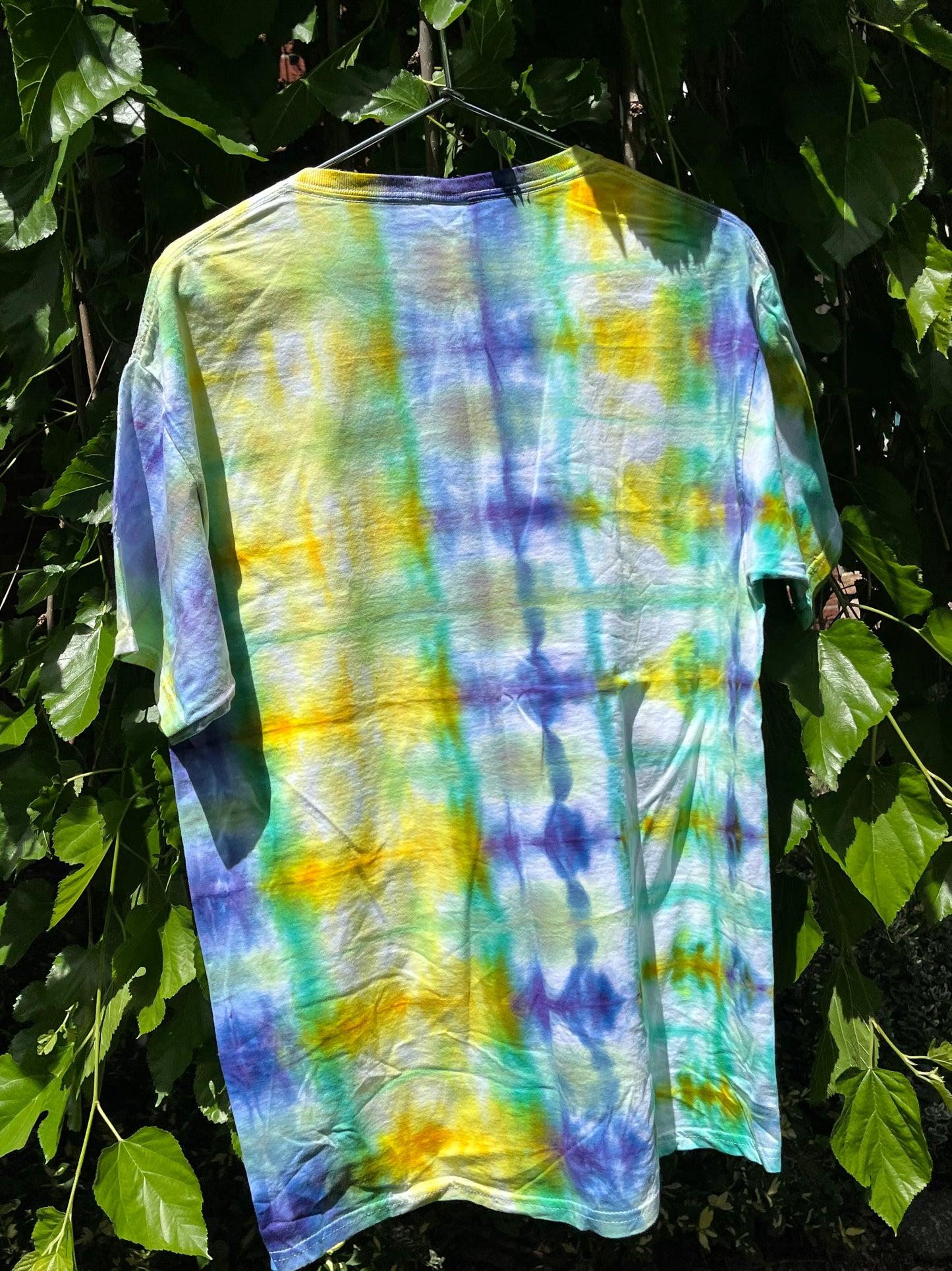 Medium - Yellow and purple Shibori