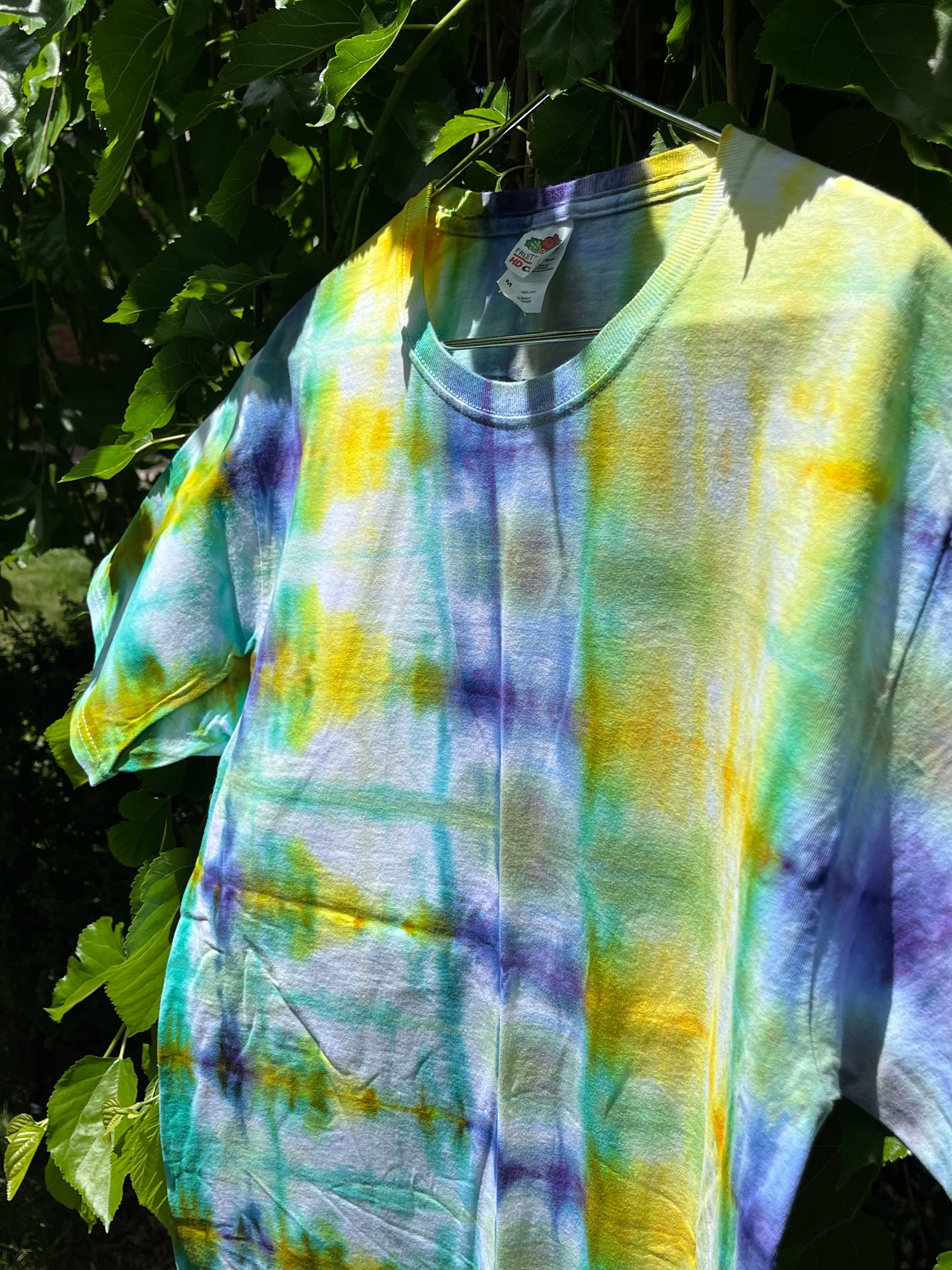 Medium - Yellow and purple Shibori