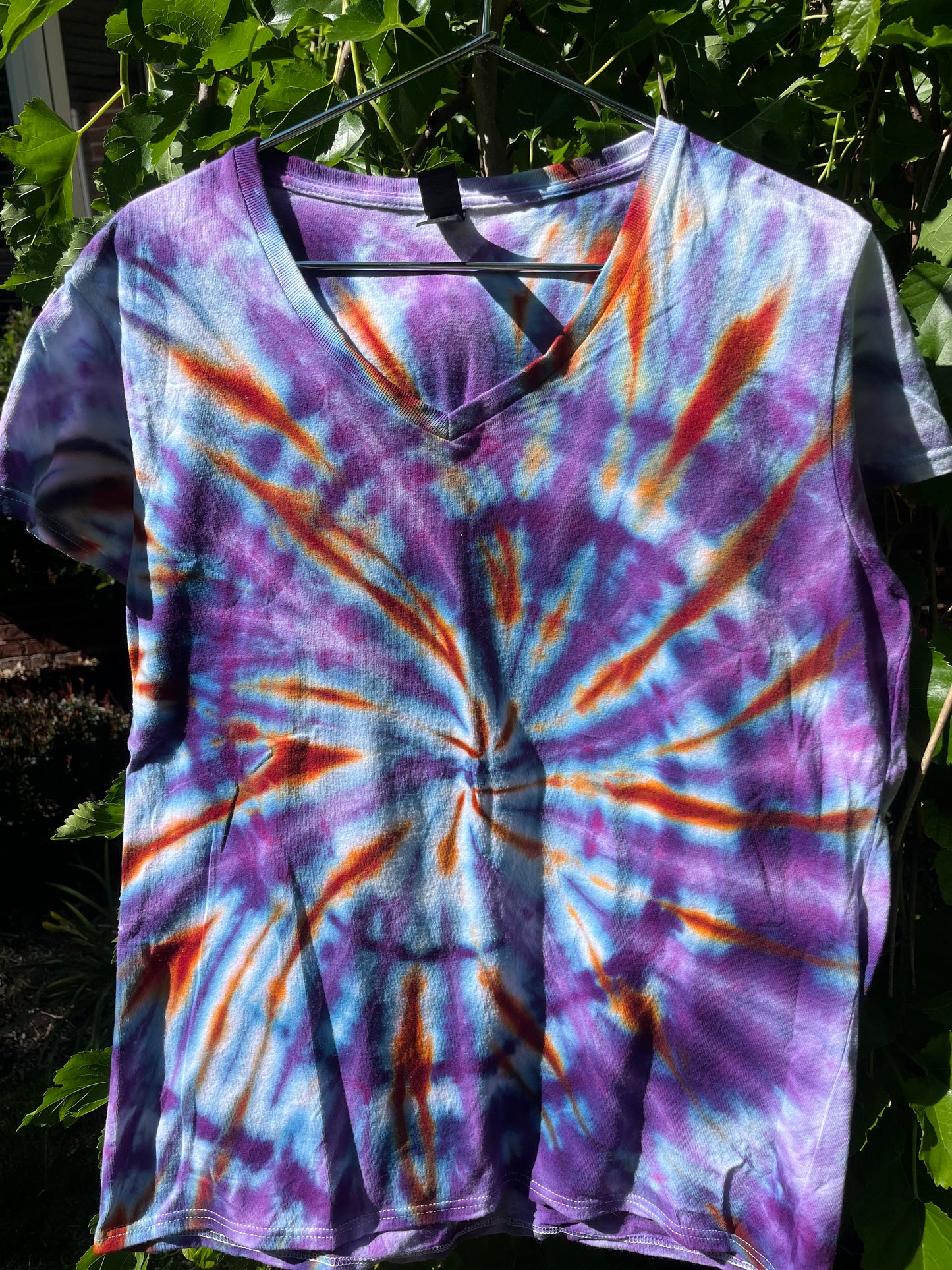 Large - Fluorescent Purple Spiral